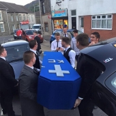 Friends staged a fake funeral for a guy who spent all his time with his girlfriend