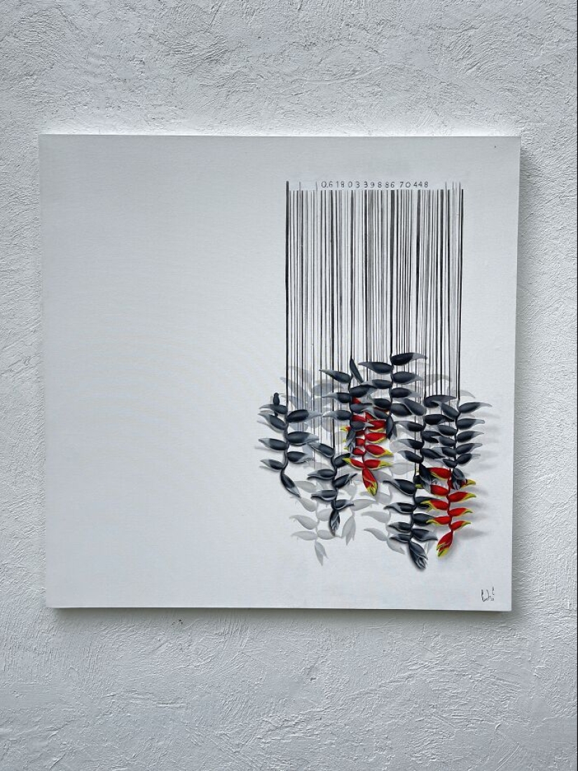 From Barcodes To Trees: My Unique Paintings That Merge Opposite Concepts