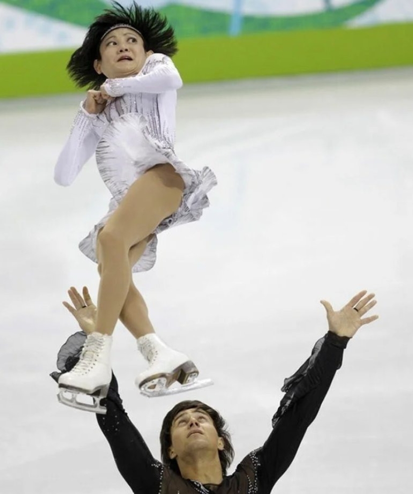 Funny facial expressions: 10 heroic photos of skaters from the competition
