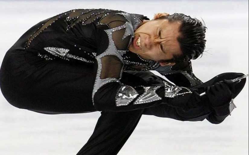 Funny facial expressions: 10 heroic photos of skaters from the competition
