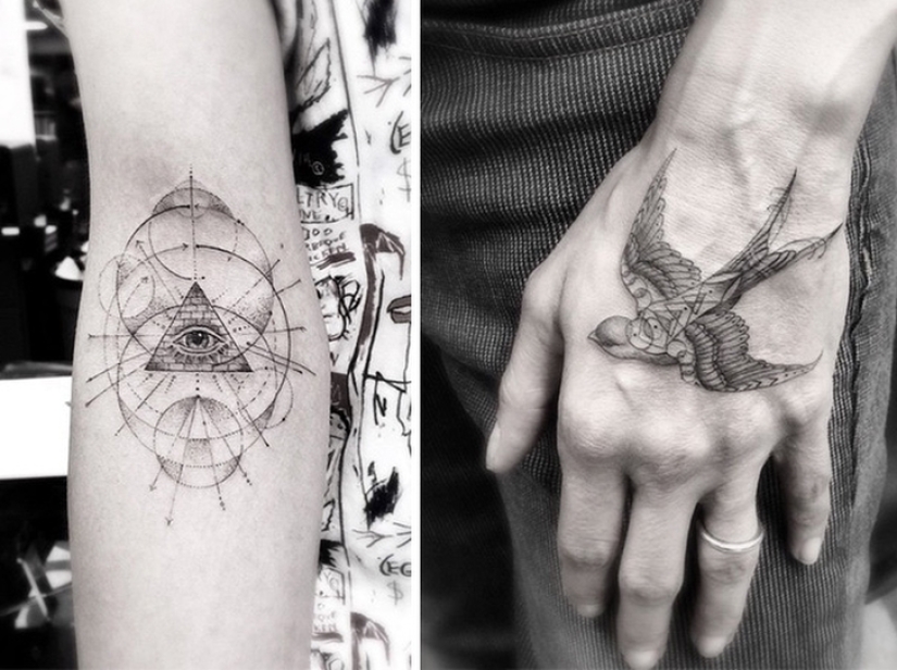 Geometric tattoos by Dr. Wu