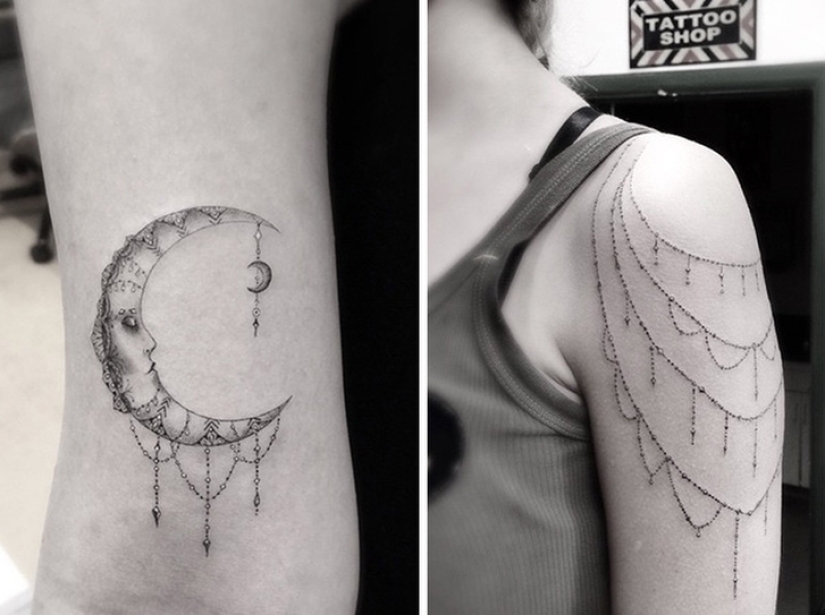 Geometric tattoos by Dr. Wu