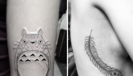 Geometric tattoos by Dr. Wu