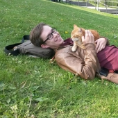 Ginger cat cuida de estudiantes de Alemania