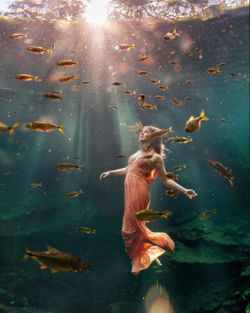 Girls under water in stunning pictures of freediver photographer Lexi Line