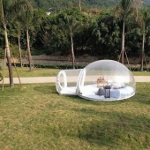 Glamorous camping: a transparent tent for maximum rapprochement with nature