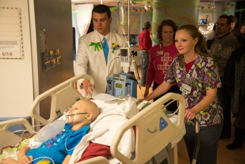 graduación en el hospital