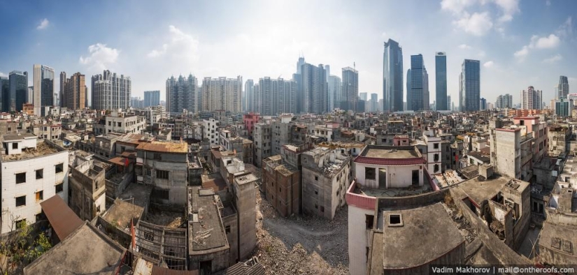 Guangzhou: Tejados y Barrios marginales
