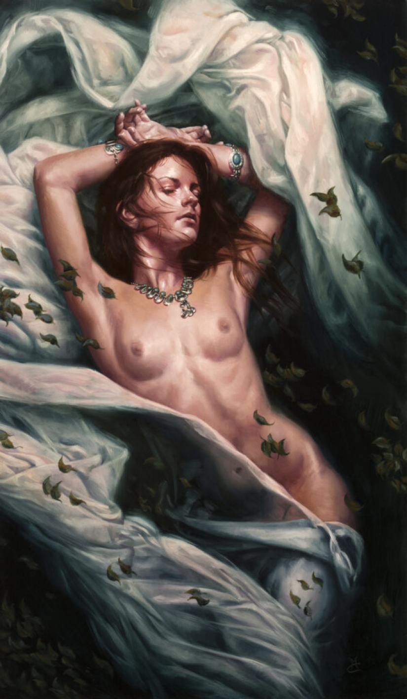 Guerreros y Princesas desnudos de los Mundos del artista Michael S. Hayes