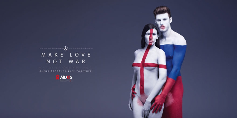 Hacer el amor, no la guerra: una nueva campaña publicitaria contra el SIDA