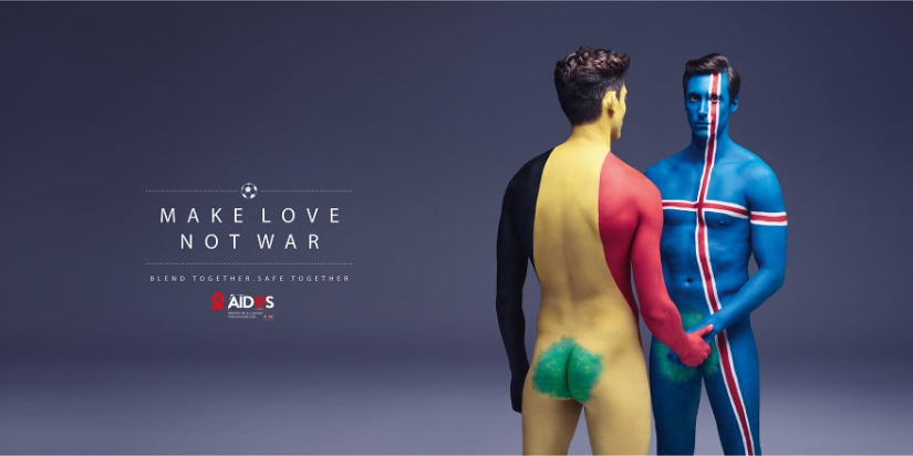 Hacer el amor, no la guerra: una nueva campaña publicitaria contra el SIDA