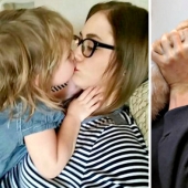 Hermano parodia fotos de hermana gemela con la ayuda de un gato