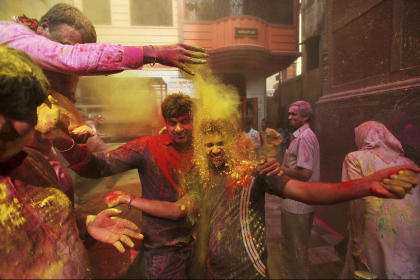 Holi festival celebration in India