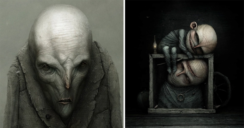 Horror escalofriante en las obras del maestro del horror-surrealismo Anton Semenov