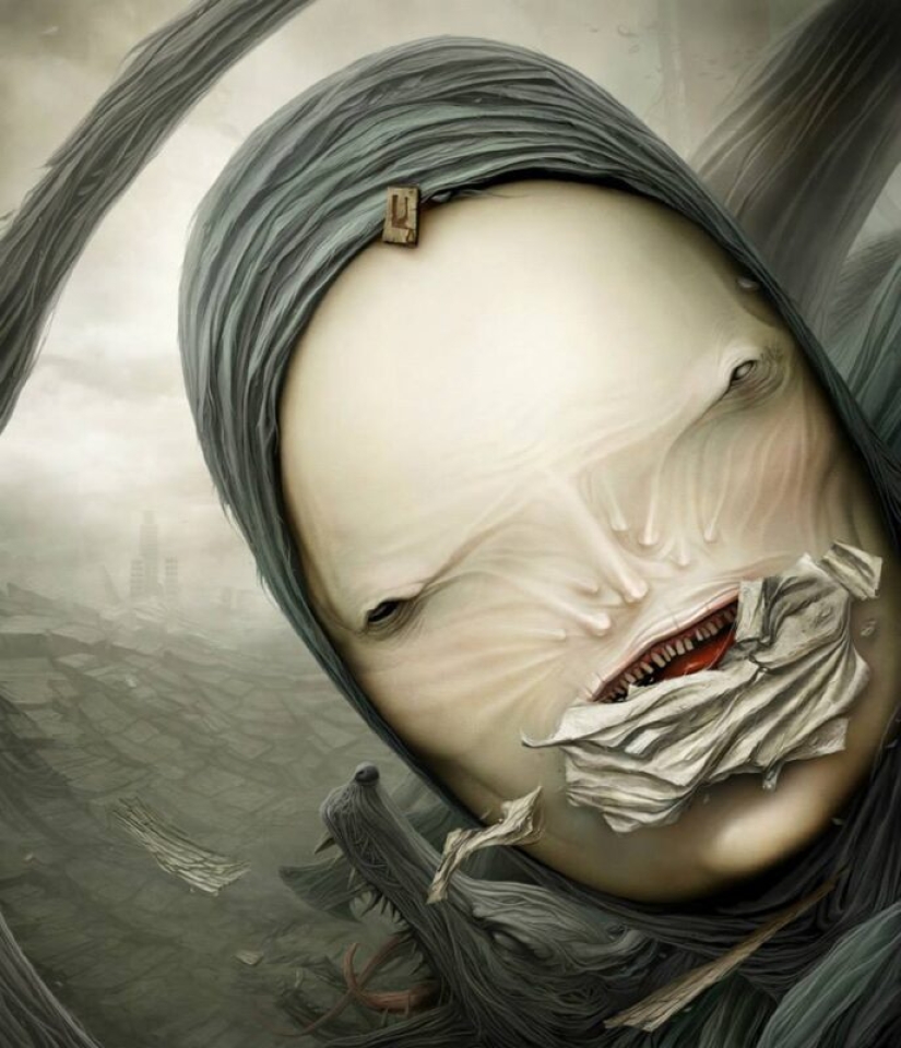 Horror escalofriante en las obras del maestro del horror-surrealismo Anton Semenov