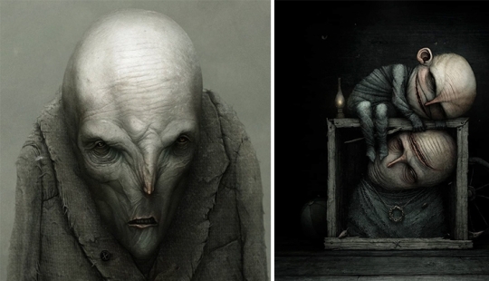 Horror escalofriante en las obras del maestro del horror-surrealismo Anton Semenov