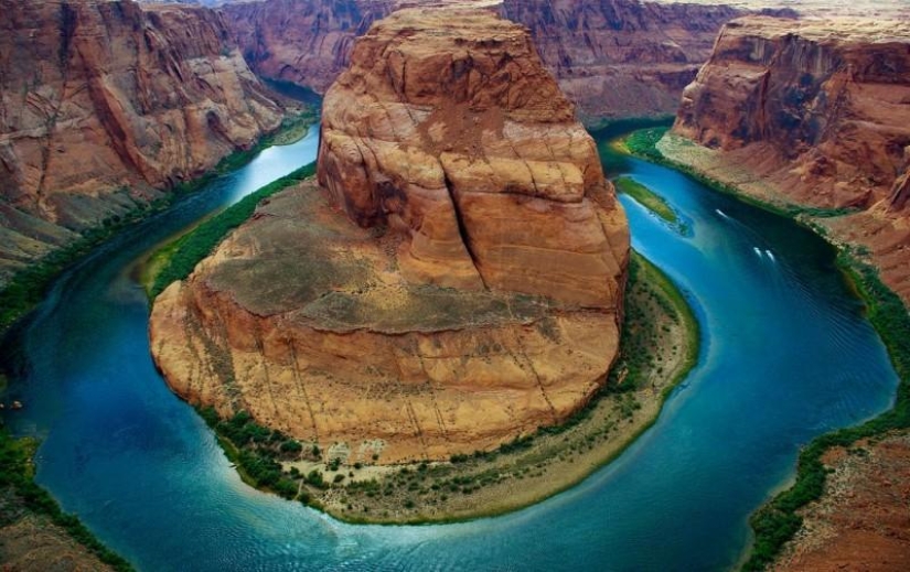 Horseshoe Bend - una curva en el río en Colorado