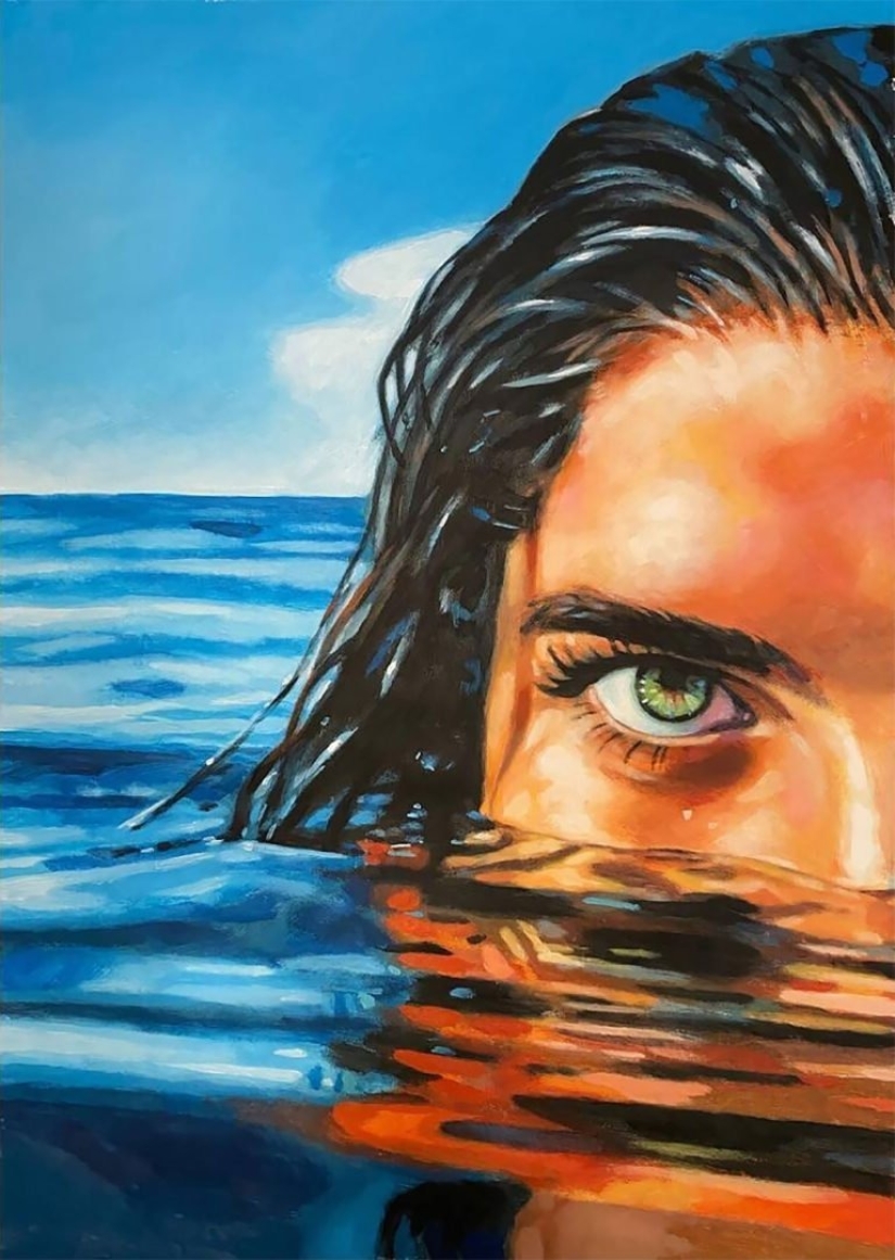 Hot beaches and tanned women in the radiant paintings of Thomas Saliot: 12 photos