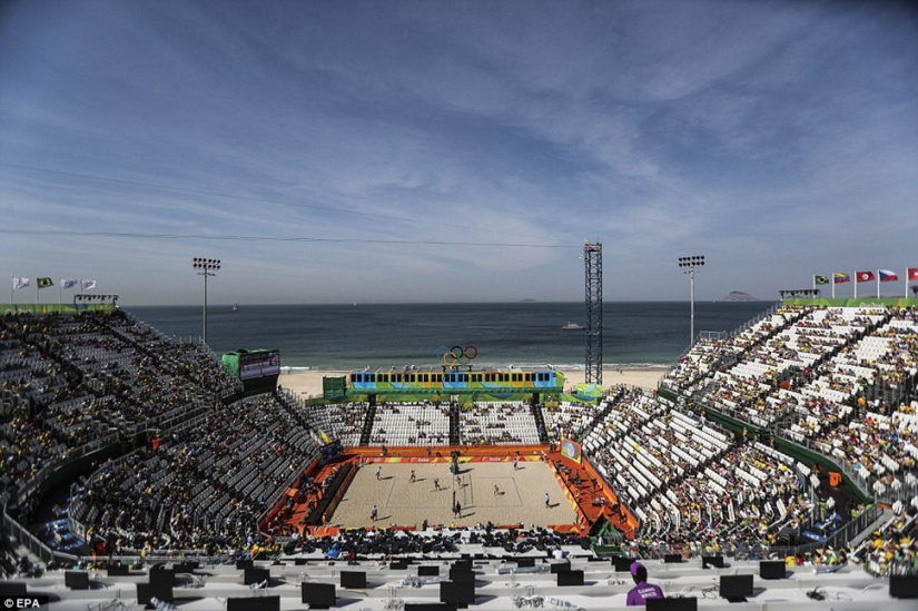 Hot women's beach volleyball at the Olympic Games in Rio de Janeiro