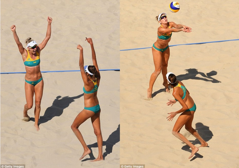 Hot women's beach volleyball at the Olympic Games in Rio de Janeiro