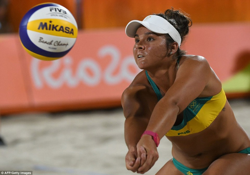 Hot women's beach volleyball at the Olympic Games in Rio de Janeiro