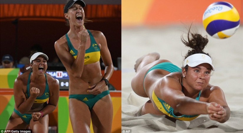 Hot women's beach volleyball at the Olympic Games in Rio de Janeiro