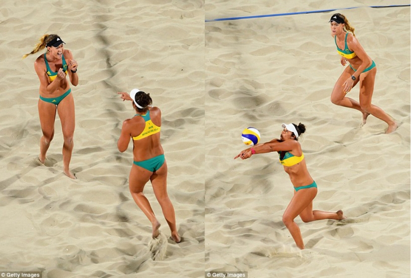 Hot women's beach volleyball at the Olympic Games in Rio de Janeiro