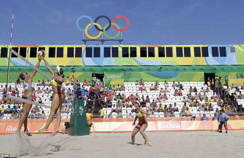 Hot women's beach volleyball at the Olympic Games in Rio de Janeiro