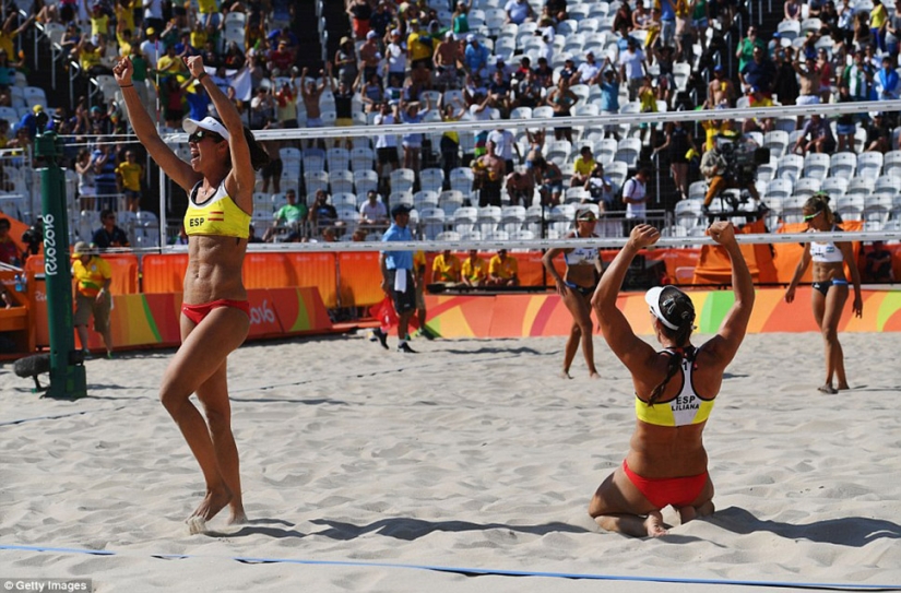 Hot women's beach volleyball at the Olympic Games in Rio de Janeiro