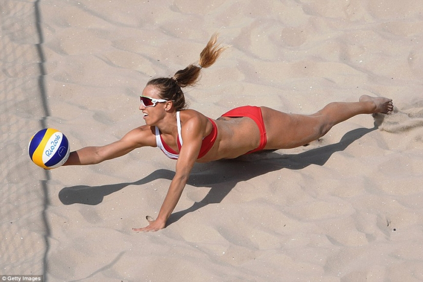 Hot women's beach volleyball at the Olympic Games in Rio de Janeiro