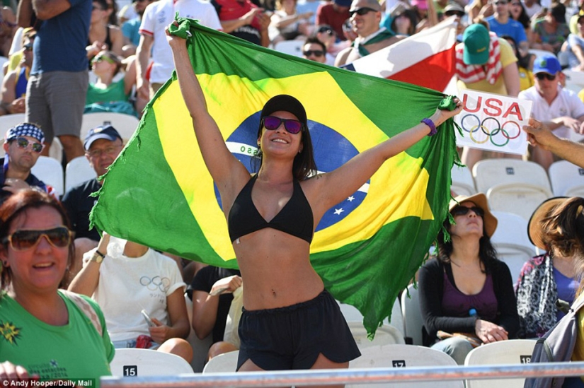 Hot women's beach volleyball at the Olympic Games in Rio de Janeiro