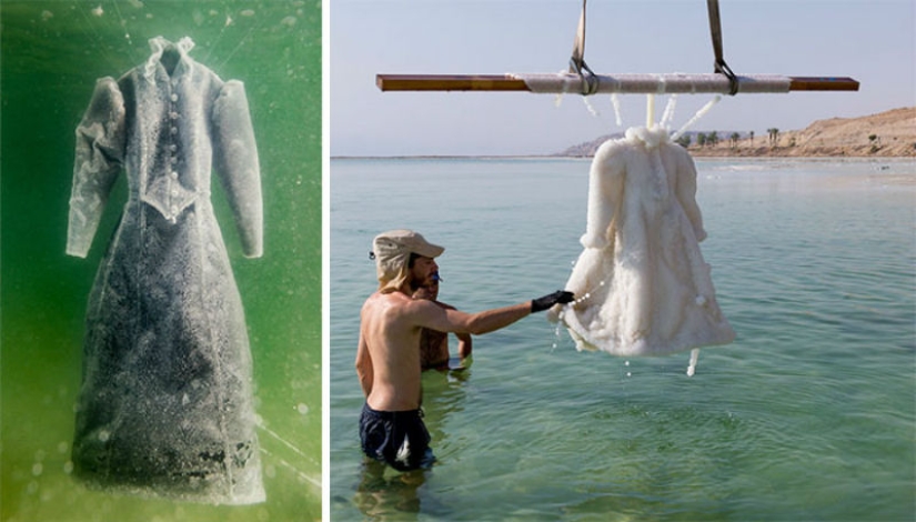 How a black dress turned into a salty sculpture at the bottom of the sea