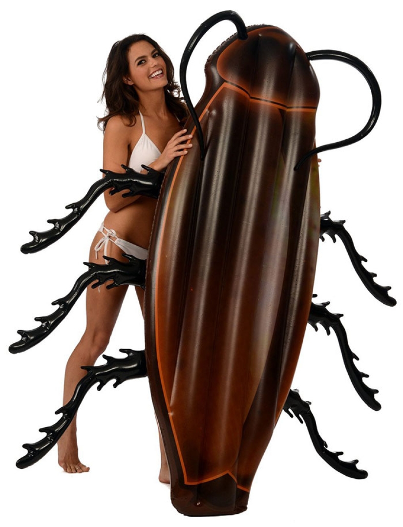 How about swimming on a huge cockroach? Amazon sells a mattress in the shape of a creepy insect