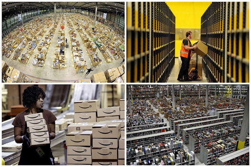 How Amazon warehouses around the world work