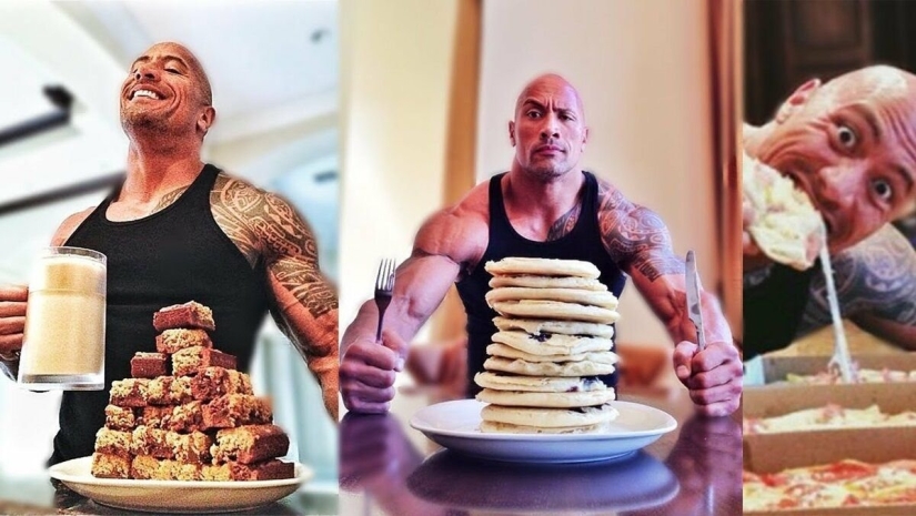 How does the richest actor in Hollywood, Dwayne Johnson, eat?