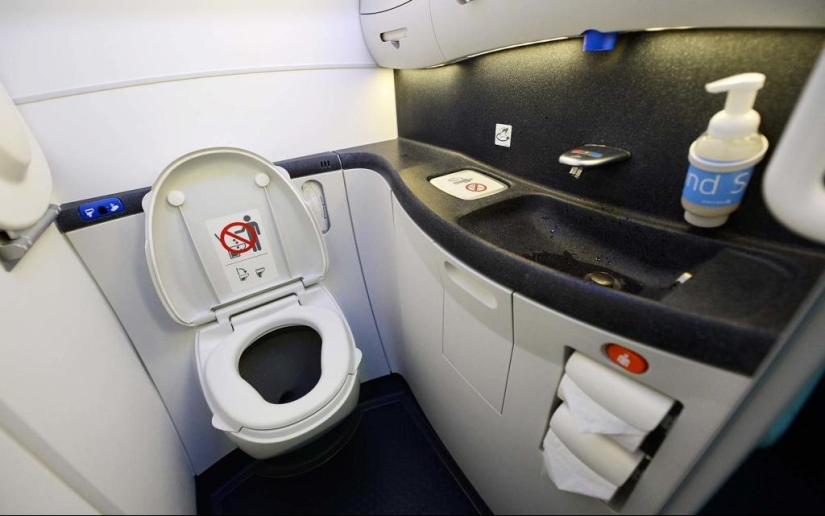 How does the toilet work on the plane, or Why it was impossible to eat blue ice before