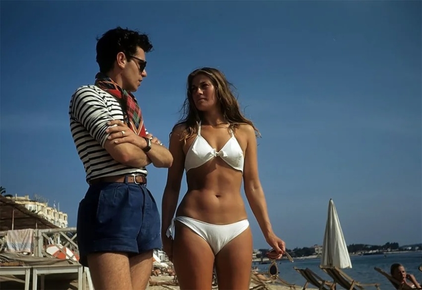 How to relax on the beach in Cannes — amazing color photos of 1948