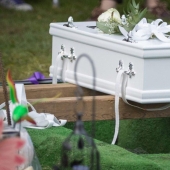 Hundreds of people came to the funeral of an unnamed girl who was abandoned by her mother