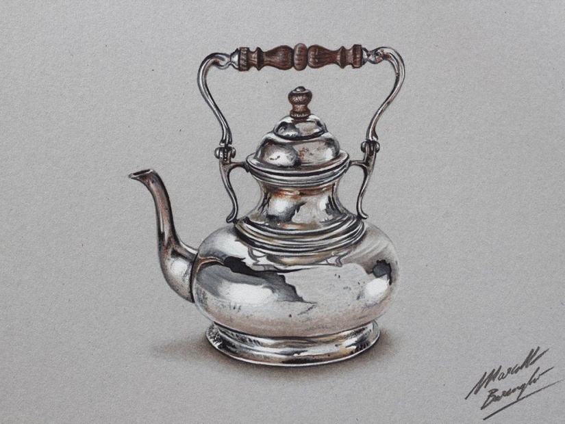 Hyper-realistic drawings of ordinary objects