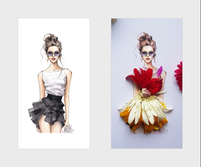 I Add Flower Petals And Leaves To Beautiful Illustrations, Here’s The Result (14 Pics)