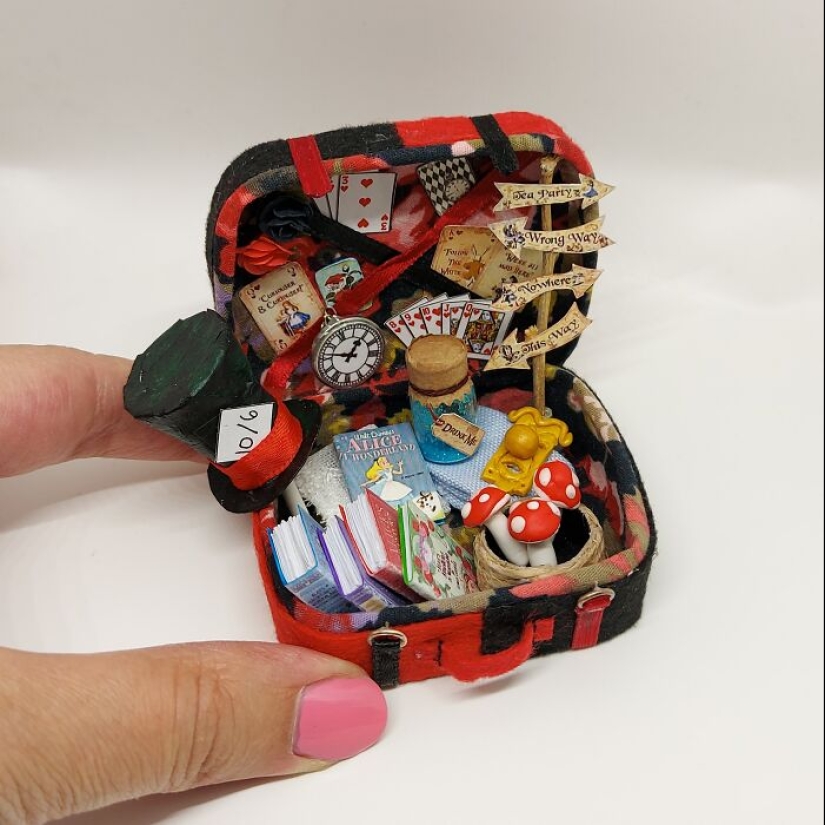I Create Miniatures, And Here Are 9 Tiny Suitcases Representing Book Characters That I Love