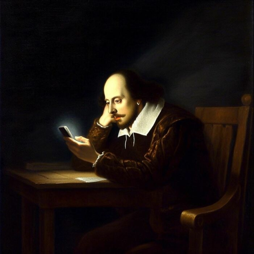 I Created Images Of The Most Influential People In History, Staring Blankly At Smartphones