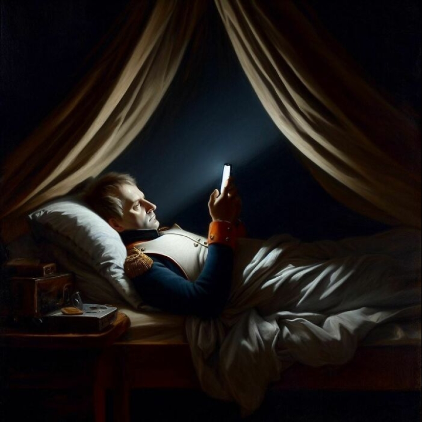 I Created Images Of The Most Influential People In History, Staring Blankly At Smartphones