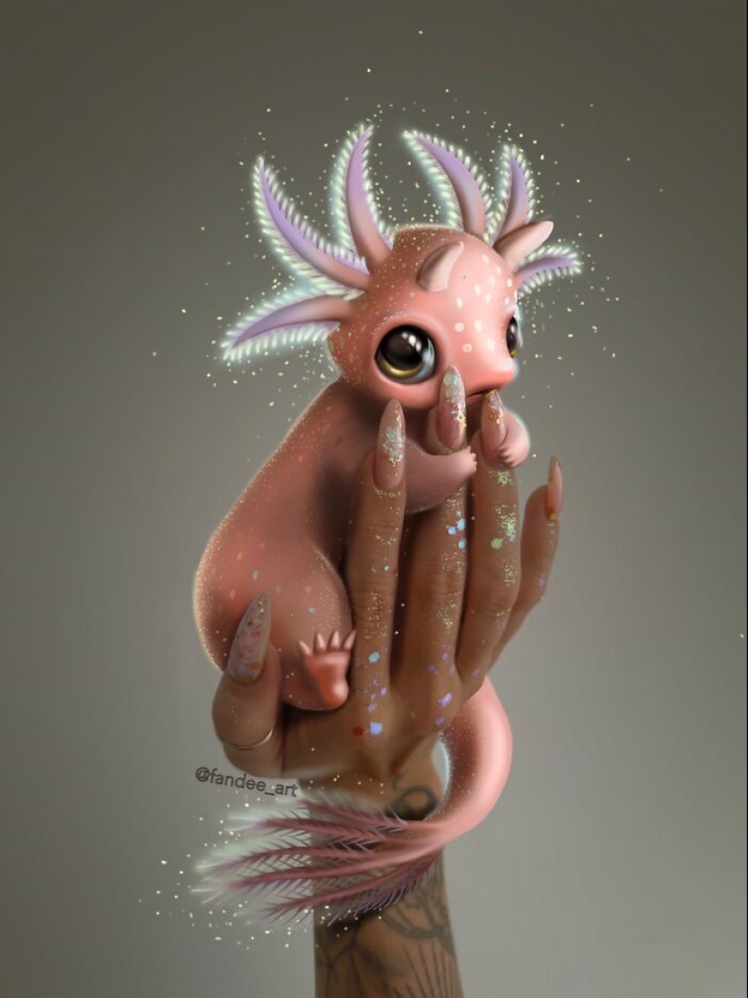 I Do My Own Manicure And Illustrate Imaginary Creatures Matching Its Style