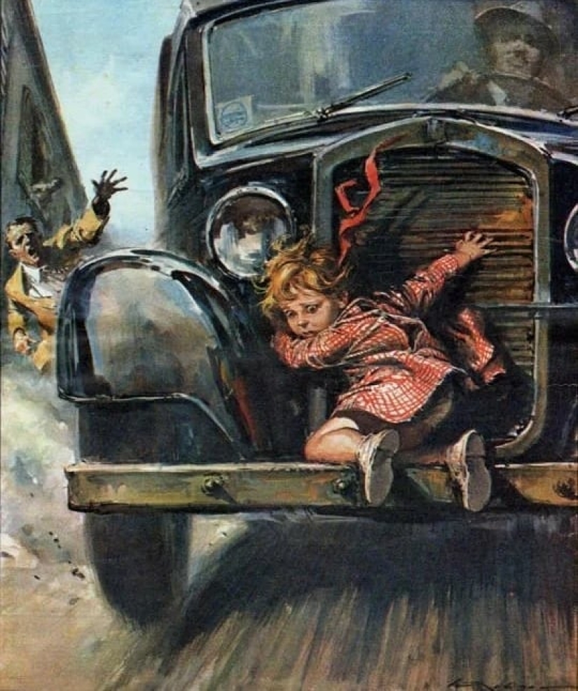 Illustrations by the master of stress and disaster Walter Molino