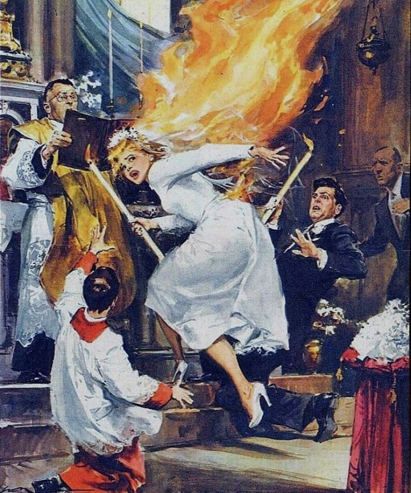 Illustrations by the master of stress and disaster Walter Molino