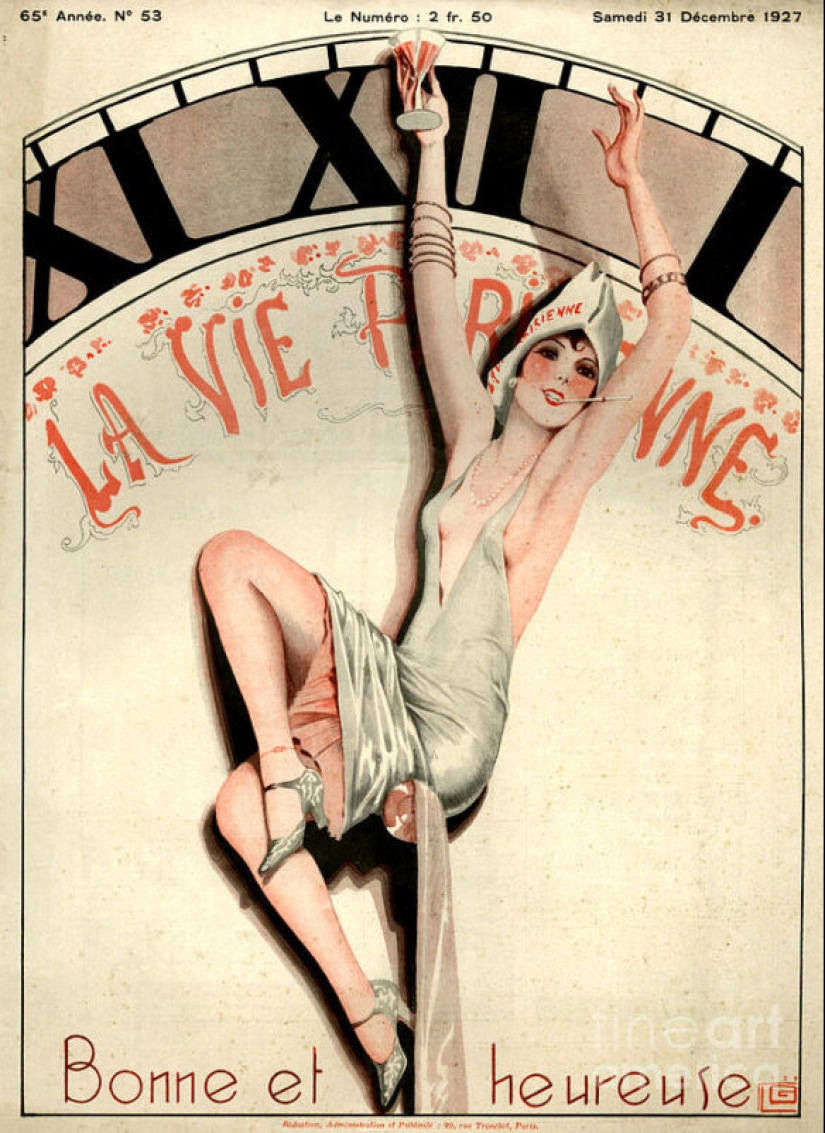 Illustrations of the legendary magazine La Vie Parisienne with a touch of eroticism in the Art Nouveau style