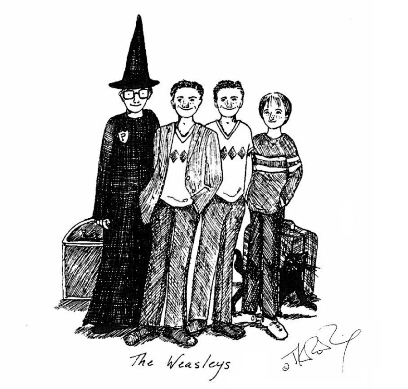 Ilustraciones de J. K. Rowling para los libros de Harry Potter