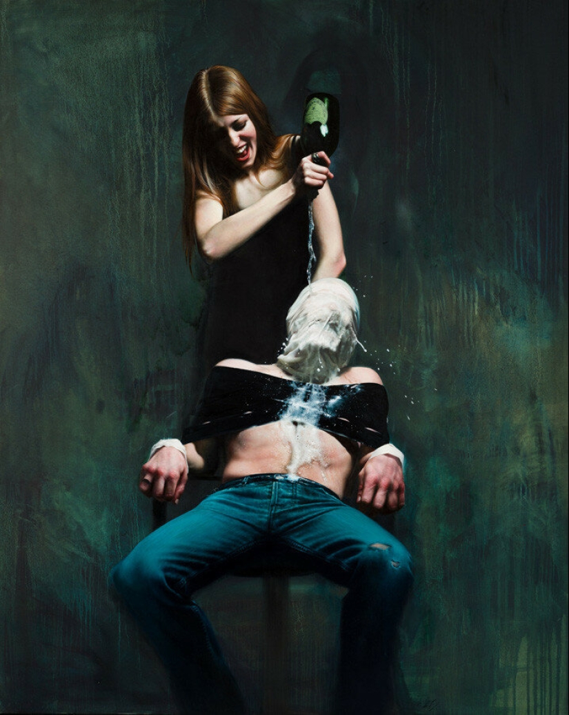 Images of contemporaries in the harsh Renaissance of Mitch Griffiths