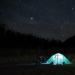 In a tent under the stars